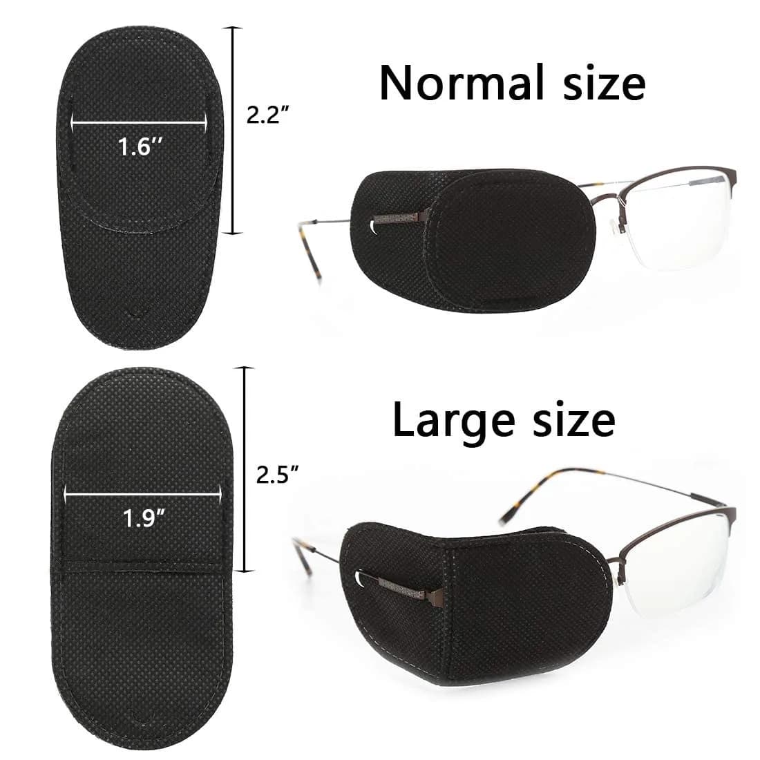 VEEJION Black 12PCS Eye Patches for Glasses | Treat Lazy Eye Amblyopia for Left or Right Eyes - view 4