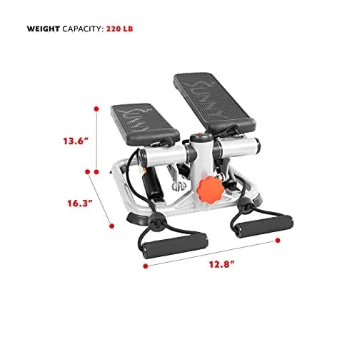 Sunny Health & Fitness Mini Stair Stepper w/Bands & Adjustable Step Height 16.2 lb (7.35 kg) thumbnail 5
