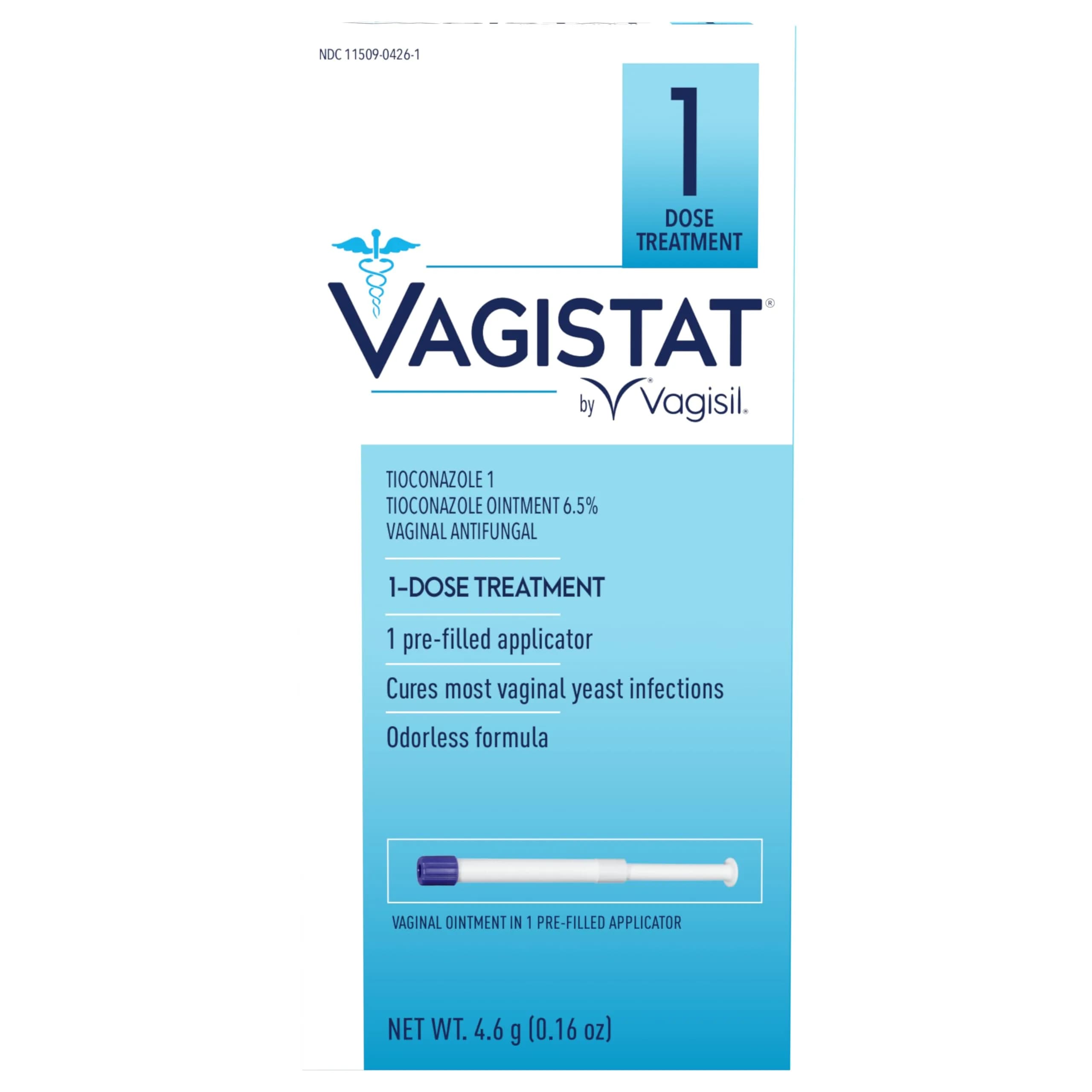 Vagisil Vagistat 1-Day Yeast Treatment 1 Pack | Single Dose Vaginal Antifungal — Ointment