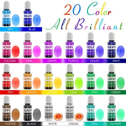 Limino Alcohol Ink Set 24 Colors (0.35oz/10ml Each) | Vibrant Alcohol Based Ink for Resin Art & Painting thumbnail 2