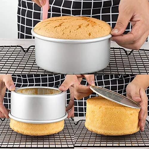 OUKEYI 10 Inch Round Cheesecake Pan with Removable Bottom | 25.4 cm (10 inches) Anodized Aluminum Baking Mold thumbnail 6