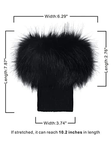 LA CARRIE Women's Faux Fur Plush Leg Warmers - Black | One Size (156 g) thumbnail 4