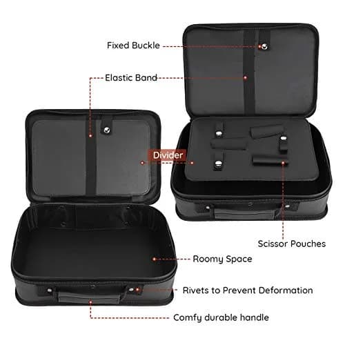 Segbeauty Barber Tool Bag, 30 x 21.5 x 8 cm | PU Leather Travel Makeup & Hair Kit Organizer thumbnail 4