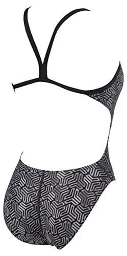 ARENA Kikko Womens Chlorine Resistant Athletic One Piece Swimsuit | Water Sports-Black thumbnail 5