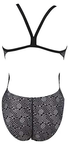 ARENA Kikko Womens Chlorine Resistant Athletic One Piece Swimsuit | Water Sports-Black thumbnail 7