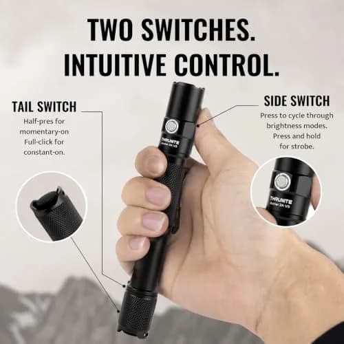 ThruNite Archer 2A V3 LED Flashlight, 155mm, 48g | 500 Lumens, Waterproof, AA Power thumbnail 6