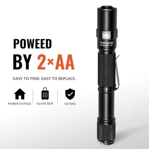 ThruNite Archer 2A V3 LED Flashlight, 155mm, 48g | 500 Lumens, Waterproof, AA Power thumbnail 5