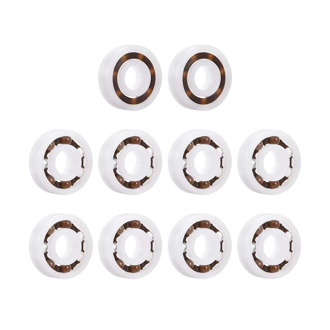 uxcell 6000 Plastic Bearings 10x26x8mm Glass Ball Nylon Cage | High-Speed, Self-Lubricating