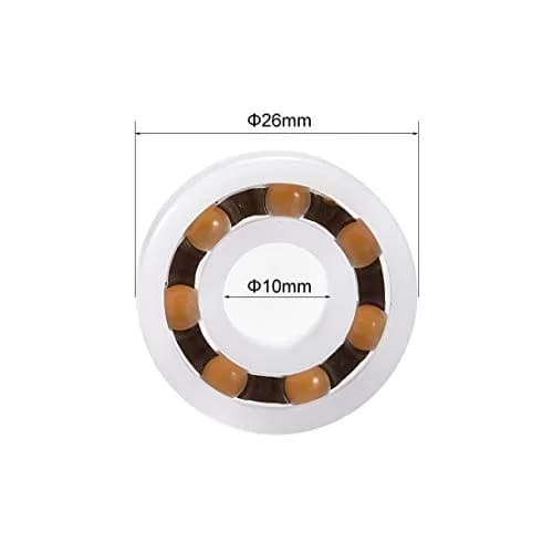 uxcell 6000 Plastic Bearings 10x26x8mm Glass Ball Nylon Cage | High-Speed, Self-Lubricating thumbnail 4