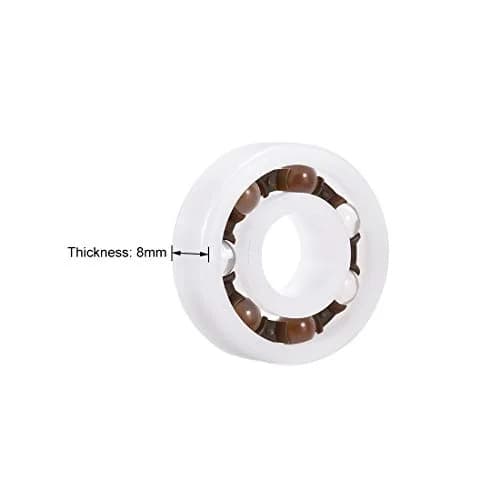 uxcell 6000 Plastic Bearings 10x26x8mm Glass Ball Nylon Cage | High-Speed, Self-Lubricating thumbnail 3
