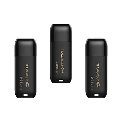 TEAMGROUP C175 64GB 3 Pack USB 3.2 Gen 1 Flash Drive | High-Speed Data Storage in Matte Black thumbnail 1