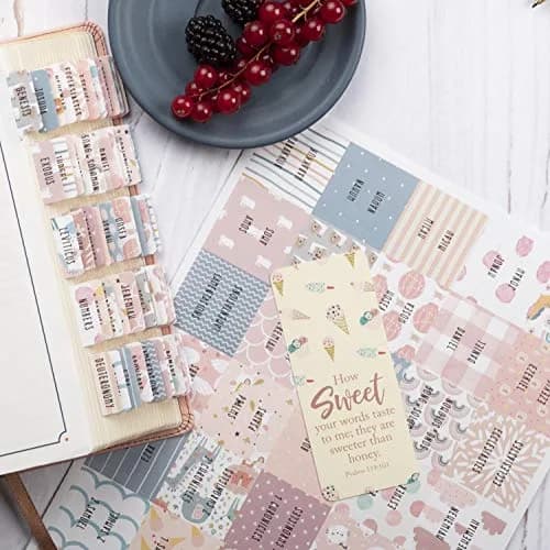 DiverseBee Laminated Bible Tabs for Girls, Kids & Women (Sweet) | Large Print, Durable, Easy Application thumbnail 7