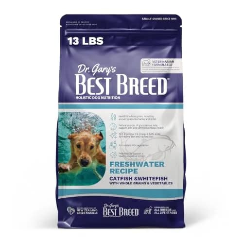 Best Breed Dr. Gary's Freshwater Recipe – Catfish & Whitefish Dry Dog Food 13 lb | Sensitive Skin & Stomach Formula thumbnail 1