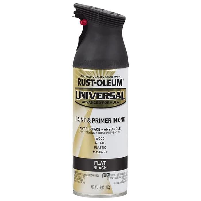 Rust-Oleum Universal Flat Black All Surface Spray Paint, 12 oz (Pack of 6) - view 4