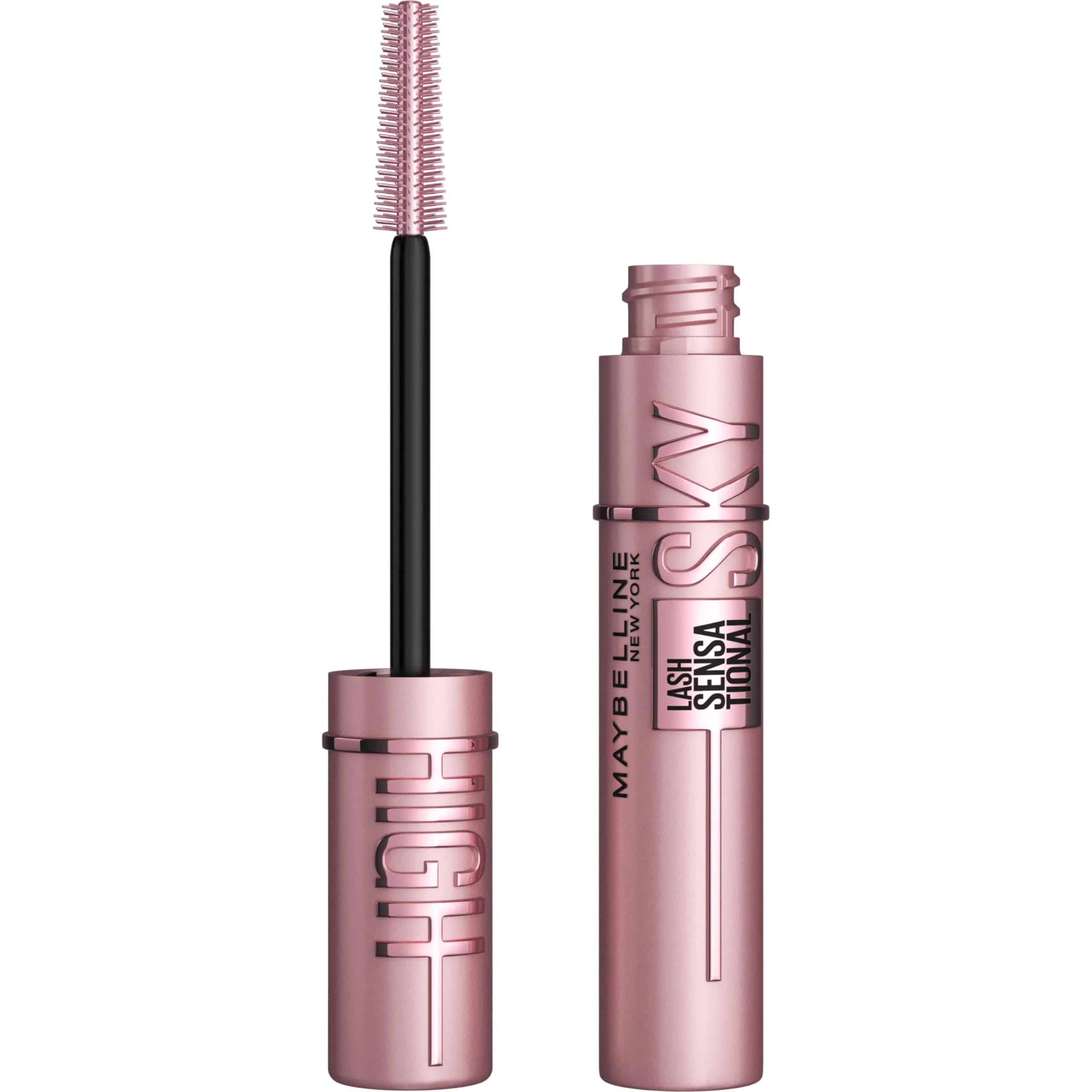 Maybelline Lash Sensational Sky High Washable Mascara Makeup, True Brown | Volumizing & Lengthening — BLACKEST BLACK / 0.24 Fl Oz