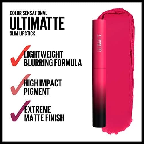 Maybelline Color Sensational Ultimatte Matte Lipstick 0.06oz | Non-Drying, Intense Magenta Pink thumbnail 4