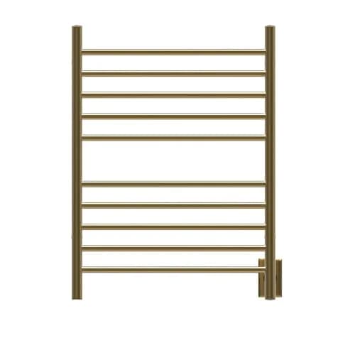 Amba Radiant Straight Hardwired Towel Warmer Satin Brass | 10 Horizontal Bars, 150W thumbnail 5