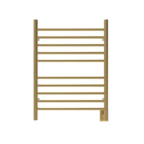Amba Radiant Straight Hardwired Towel Warmer Satin Brass | 10 Horizontal Bars, 150W thumbnail 8