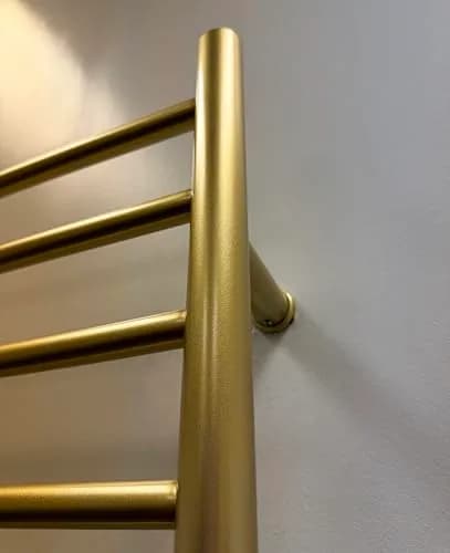 Amba Radiant Straight Hardwired Towel Warmer Satin Brass | 10 Horizontal Bars, 150W thumbnail 4