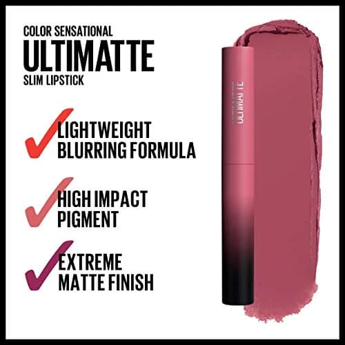 Maybelline Color Sensational Ultimatte Matte Lipstick 0.06oz | Intense, Non-Drying, Mauve Shade thumbnail 4