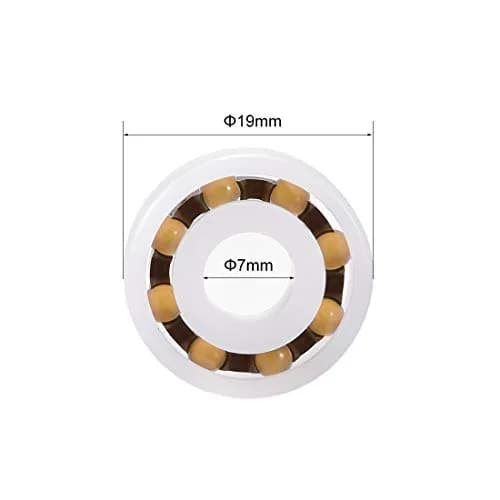 uxcell 607 Plastic Bearings 7mmx19mmx6mm | Glass Ball Nylon Cage for High-Speed Industrial Use thumbnail 4
