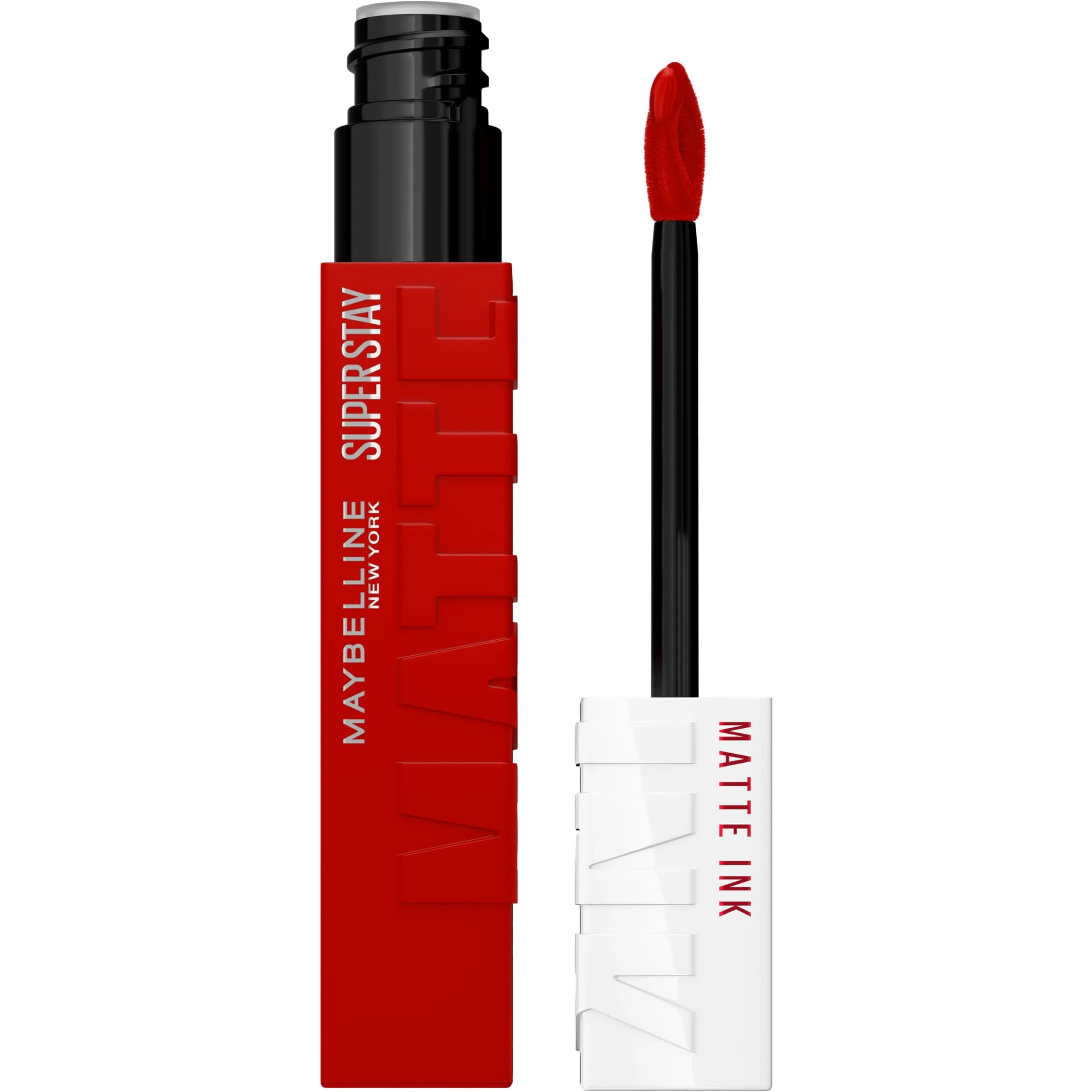 Maybelline Super Stay Matte Ink Liquid Lipstick Makeup, Exhilarator Ruby Red, 0.17 Fl Oz (5 ml) | Long-Lasting Matte Finish - main product image