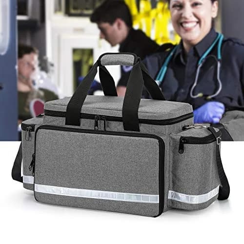 Trunab Trauma Bag with Dividers, EMT First Aid Pouch Medical Bag Empty, Grey 62.2cm x 29.7cm x 29.7cm thumbnail 7
