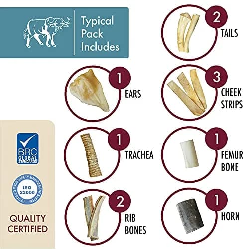 Wild Eats Water Buffalo Prime Bone Assortment Dog Chews 11 Pack, Grain Free | All Natural, Healthy & Grain Free Dog Treats thumbnail 4