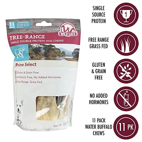 Wild Eats Water Buffalo Prime Bone Assortment Dog Chews 11 Pack, Grain Free | All Natural, Healthy & Grain Free Dog Treats thumbnail 2