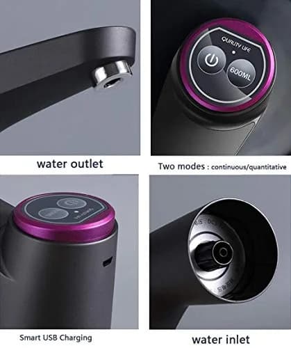 Cozy Blue Electric Water Bottle Pump for 3-5 Gallon Bottles | USB Rechargeable, 19L Capacity, Black thumbnail 5