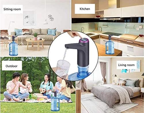 Cozy Blue Electric Water Bottle Pump for 3-5 Gallon Bottles | USB Rechargeable, 19L Capacity, Black thumbnail 7