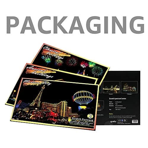 AP ARTSPER Rainbow Landscape Scratch Art Paper Set 7.9x5.5 Inch | 12 Sheets Postcard Cards & Drawing Pens thumbnail 7