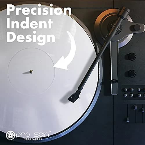 PRO SPIN White Acrylic Turntable Mat | 12" Vinyl Slipmat with Antistatic Cover, Tighter Bass, Dust & Static Noise Reduction thumbnail 8