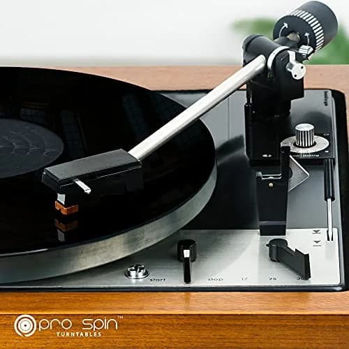 PRO SPIN Black Acrylic Turntable Mat - Platter Slipmat for 12" Vinyl Record Player, Antistatic, Tighter Bass, Noise Reduction thumbnail 6