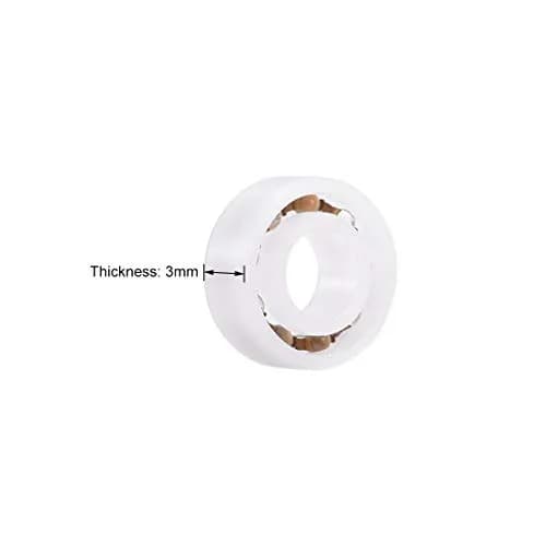 uxcell Plastic Bearings 5x11x3mm Glass Ball Nylon Cage | Lightweight, High-Speed Micro Motor Support thumbnail 3