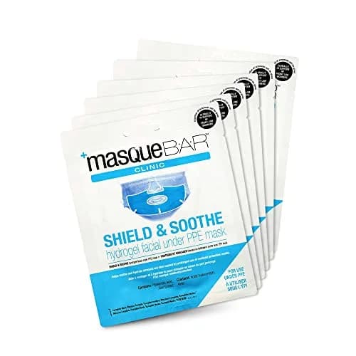 masque BAR Shield & Soothe Hydrogel Facial Mask with Aloe Vera | Hydrating & Calming for Sensitive Skin (1 Count Pack of 6) thumbnail 1