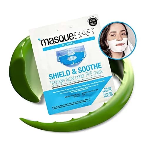 masque BAR Shield & Soothe Hydrogel Facial Mask with Aloe Vera | Hydrating & Calming for Sensitive Skin (1 Count Pack of 6) thumbnail 2