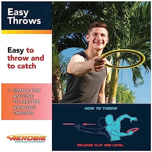 Aerobie Pro Ring Flying Disc 14 inch Yellow | World Record Distance Outdoor Toy thumbnail 5