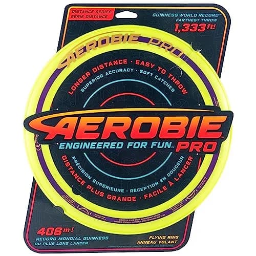 Aerobie Pro Ring Flying Disc 14 inch Yellow | World Record Distance Outdoor Toy thumbnail 1