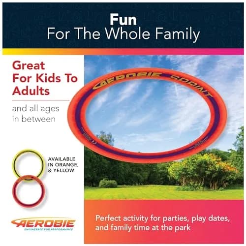Aerobie Sprint Ring Flying Disc 10 Inches (25.4 cm) Orange | Long Distance Outdoor Toy thumbnail 5