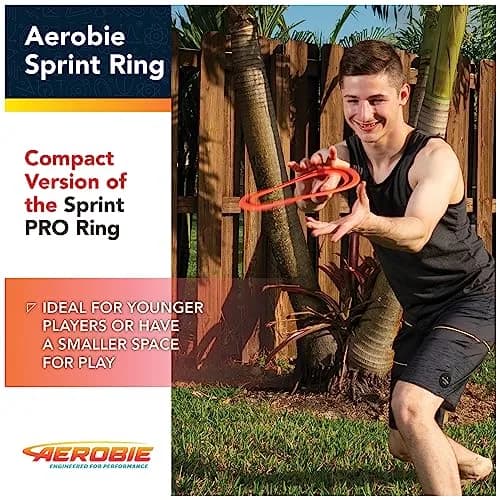 Aerobie Sprint Ring Flying Disc 10 Inches (25.4 cm) Orange | Long Distance Outdoor Toy thumbnail 3