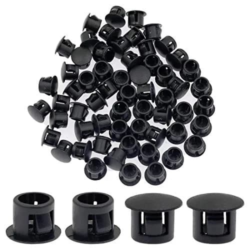 suiwotin 60PCS 8mm/5/16 Black Hole Plugs Plastic | Waterproof & Dustproof Sealing Solution thumbnail 1