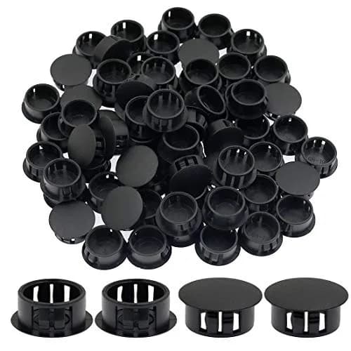 suiwotin 60PCS 19mm (3/4") Black Hole Plugs Plastic | Waterproof, Shock Absorption, Durable thumbnail 1