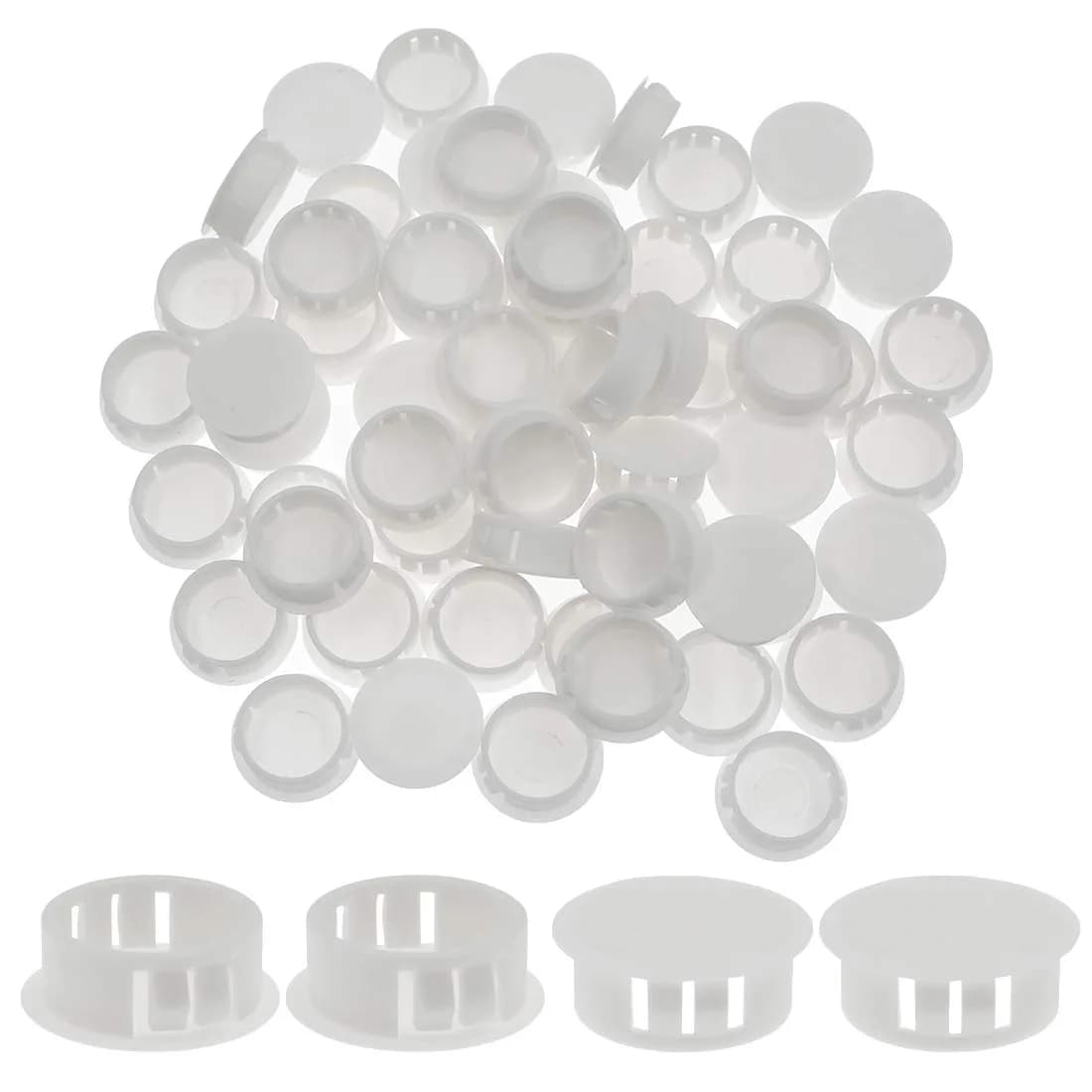 suiwotin 60PCS 25mm/1" White Hole Plugs Plastic | Waterproof, Dustproof, Durable — White