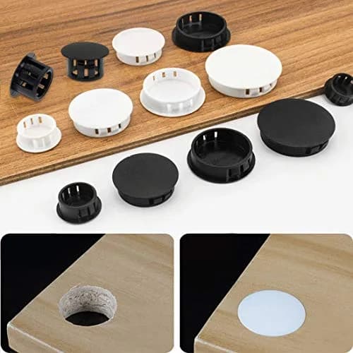 suiwotin Black Hole Plugs Plastic 25mm | Waterproof Dustproof Seal for Furniture & Equipment thumbnail 7