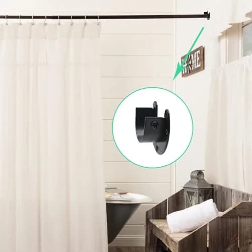 suiwotin Closet Rod Bracket 1 Inch Diameter Black | Heavy Duty Stainless Steel thumbnail 7