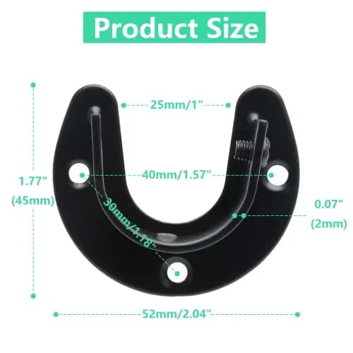 suiwotin Closet Rod Bracket 1 Inch Diameter Black | Heavy Duty Stainless Steel thumbnail 2