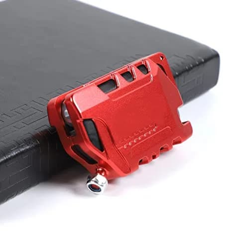 RT-TCZ Red Aluminum Alloy Key Fob Case Cover for Jeep Wrangler JL JLU Gladiator 2018-2023 | Heavy Duty Protection thumbnail 7