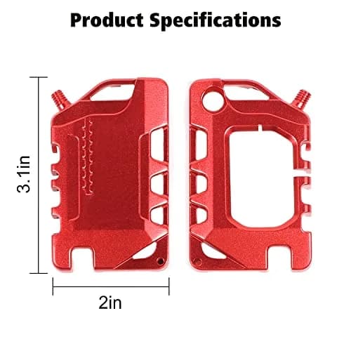 RT-TCZ Red Aluminum Alloy Key Fob Case Cover for Jeep Wrangler JL JLU Gladiator 2018-2023 | Heavy Duty Protection thumbnail 2