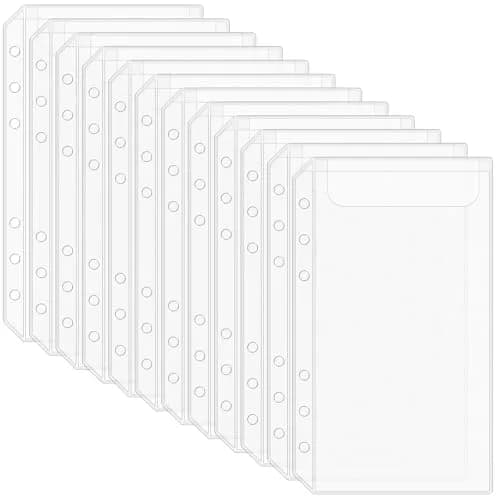 Antner A6 Binder Pockets 6-Hole No Zipper | Moisture Proof PVC Document Folders (17.7 x 10.5 cm) thumbnail 1
